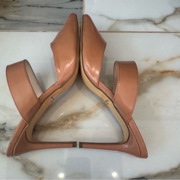 Lulus Women’s Pointed Toe Heels Slides Mules Tan Size 9 - Picture 5 of 7